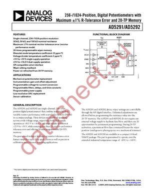 AD5292BRUZ-50 datasheet  